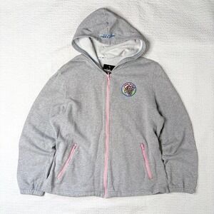 Angel Blue gray zip up hoodie